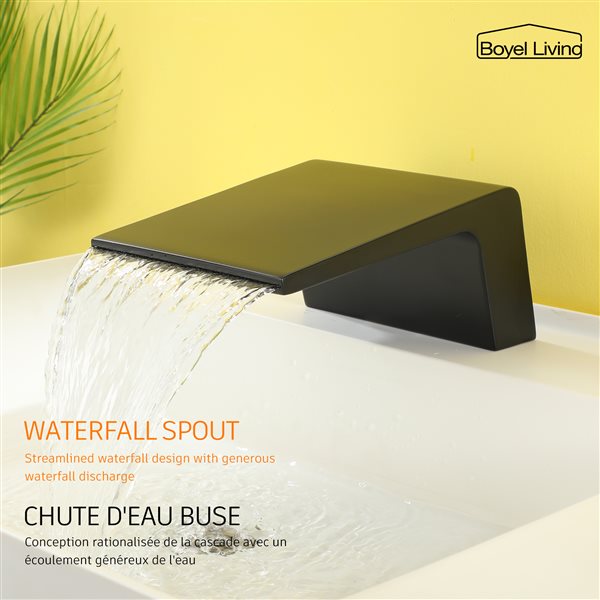 Clihome Matte Black 1-Handle 2-Hole WaterSense Labelled Bathroom Sink Faucet