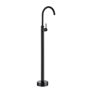 Clihome Matte Black 1-Handle Freestanding Bathtub Faucet