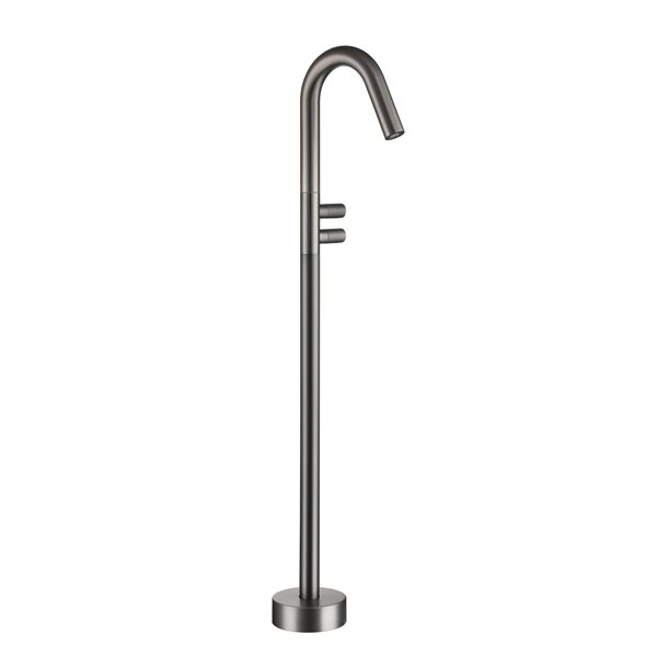 Image of Clihome | Gunmetal Grey 2-Handle Freestanding Bathtub Faucet, Brass | Rona