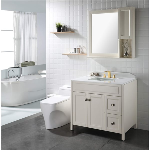 Boyel Living Brushed Gold 2-Handle Widespread WaterSense Labelled Bathroom Sink Faucet with Drain Included