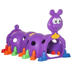 Qaba Caterpillar Climbing Tunnel for Kids Climb-N-Crawl Toy - Purple