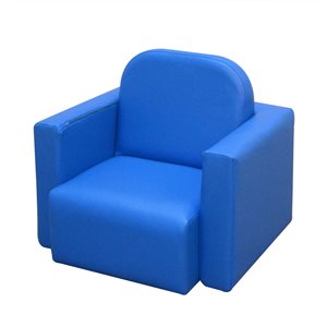 Qaba 16.1-in Blue Upholstered Multi-Functional Kids Table/Accent Chair