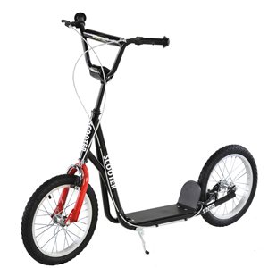 Aosom Kids Kick Scooter with Adjustable Handlebar Ride On Toy - Black