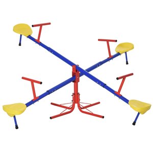 Outsunny Kids Metal Seesaw  - 4 Seats