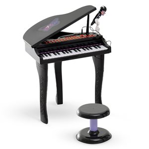 Qaba Mini Electronic Musical Piano 37 Key - Black