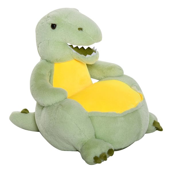 Qaba 21.75-in Green Upholstered Dinosaur Kids Accent Chair