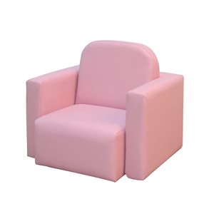 Qaba 16.1-in Pink Upholstered Multi-Functional Kids Table/Accent Chair