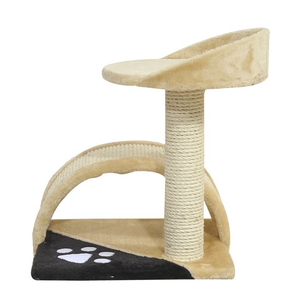 PawHut 17.3-in Beige Polyester Scratching Post and Cat Tree