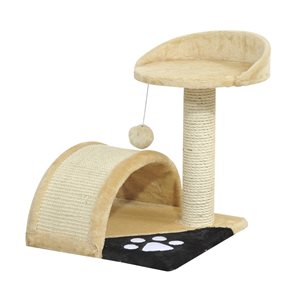 PawHut 17.3-in Beige Polyester Scratching Post and Cat Tree