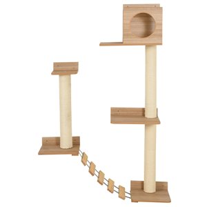 PawHut 61.5-in Yellow Polyester Multi-Level Cat Tree