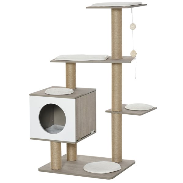 Light grey discount cat tree