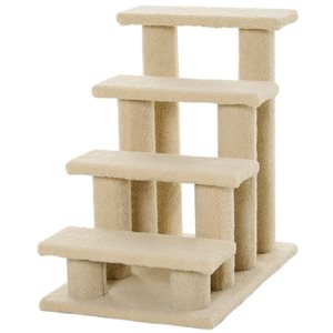 PawHut 23.5-in Polyester 4-Tier Pet Stairs