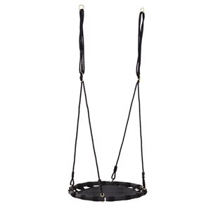 HomCom 23.5-in Black Outdoor Round Tree Hanging Swing Platform