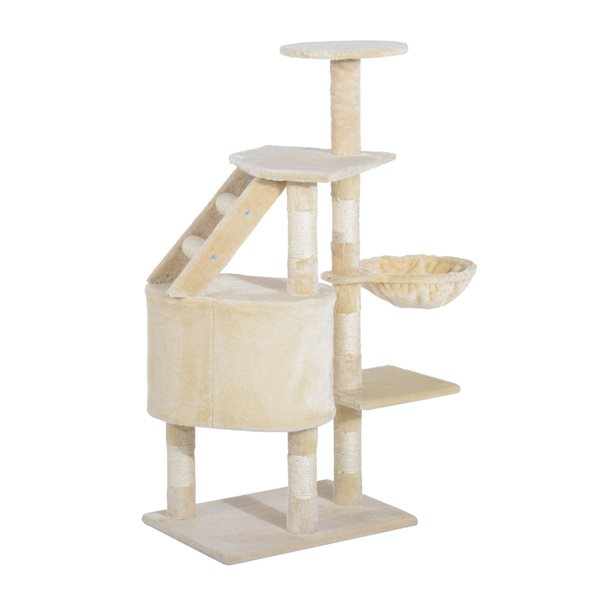 Natural wood outlet scratching post