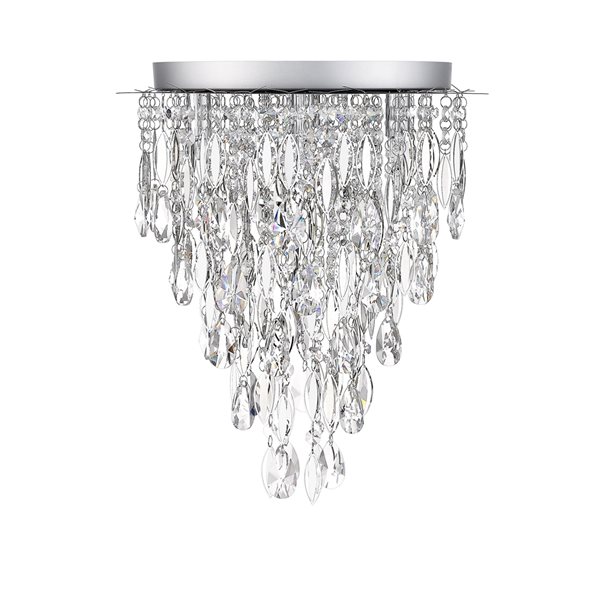 OVE Decors Shana 4-Light 15-in L Chrome Glam Standard Ceiling Flush Mount Light