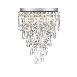 OVE Decors Shana 4-Light 15-in L Chrome Glam Standard Ceiling Flush Mount Light