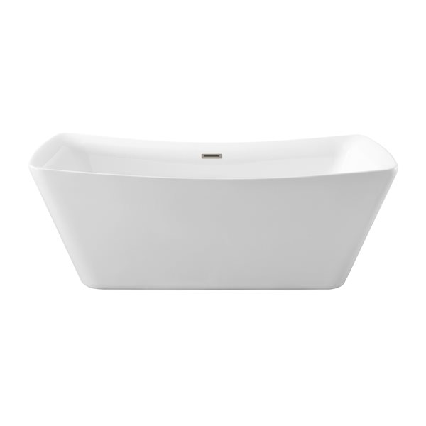 Freestanding Acrylic Bathtub with Matt White&Glossy White Surface