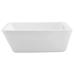 Streamline 32W x 60L Glossy White Acrylic Bathtub and a Polished Gold Reversible Drain