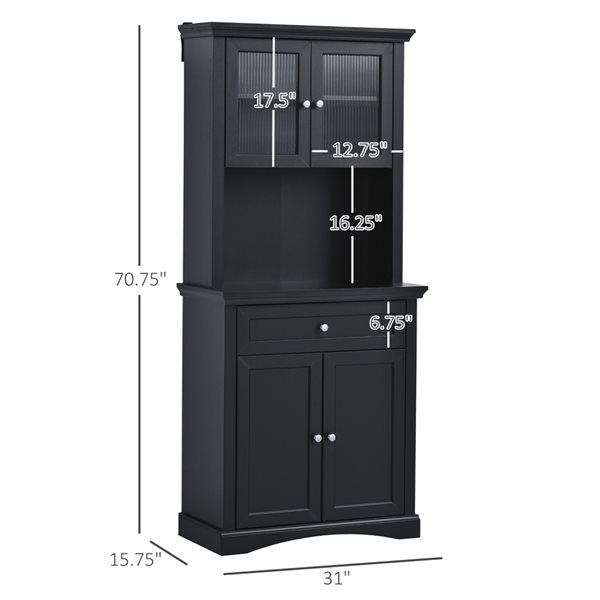 HomCom 31.1-in W Composite Wood Freestanding Pantry