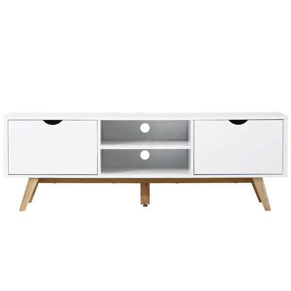 HOMCOM White Media Stand