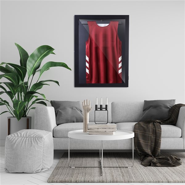 HOMCOM Black Jersey Display Case