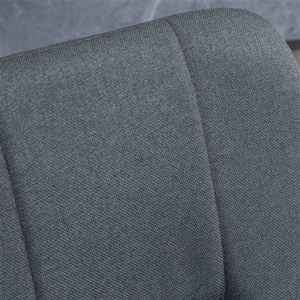 Grey Linen Swivel Bar Stools with Adjustable Height Set of 2