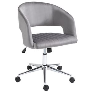 Vinsetto Light Grey Contemporary Swivel Adjustable Height Office Chair