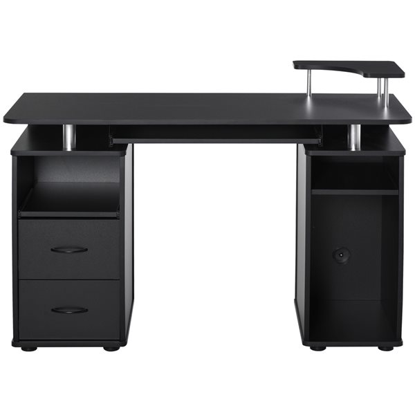 HomCom 47.24-in Modern/Contemporary Black Computer Desk