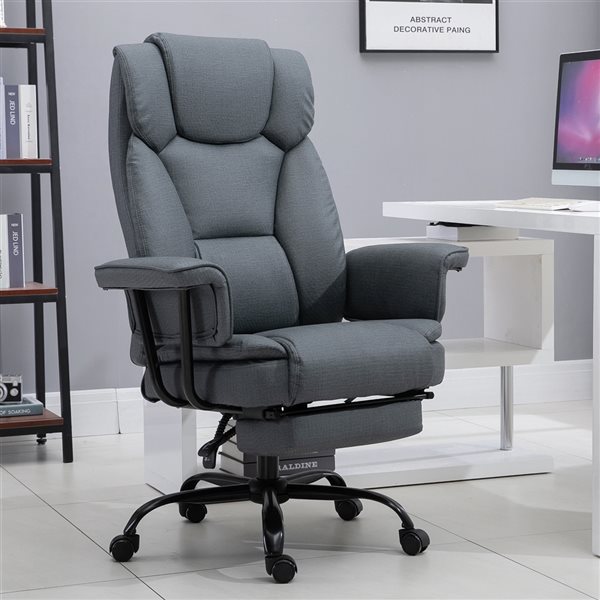 Vinsetto Grey Contemporary Adjustable Height Swivel Office Chair