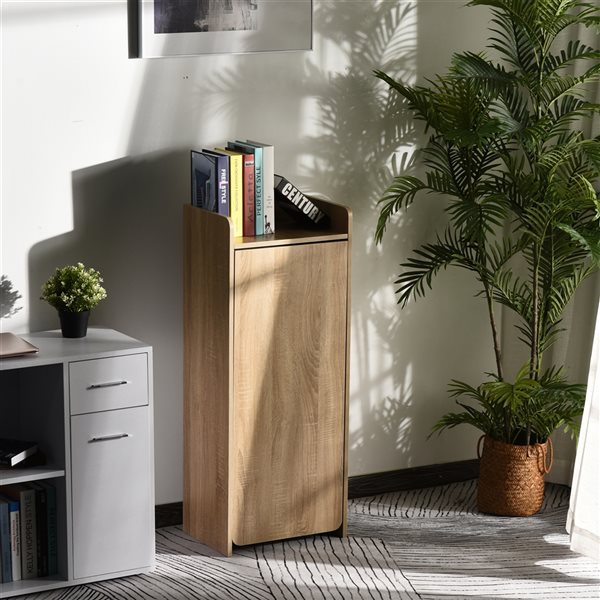HomCom Rectangular MDF 2-in-1 Drop-Leaf Table with Storage