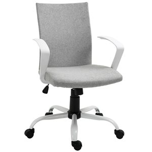 Vinsetto Contemporary Adjustable Height Grey Swivel Ergonomic Office Chair