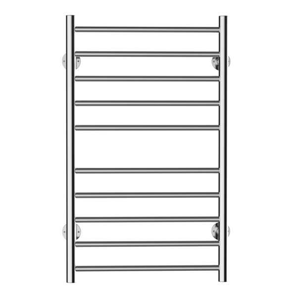 HOMCOM Silver 10-Bar Plug-In Wall Mount Towel Warmer