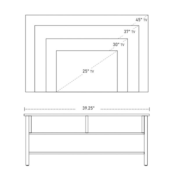 HomCom Antique Brown TV Stand