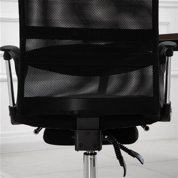 Vinsetto Contemporary Adjustable Height Swivel Ergonomic Black Office Chair
