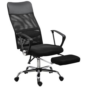 Vinsetto Contemporary Adjustable Height Swivel Ergonomic Black Office Chair