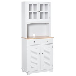 HomCom 26.77-in W Composite Wood Freestanding Kitchen Storage Cabinet