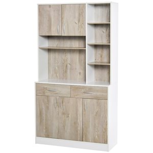 HomCom 39.37-in W Composite Wood Freestanding Kitchen Storage Cabinet