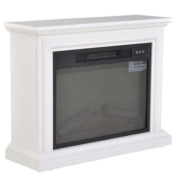 HOMCOM 31-in W White LED Freestanding Portable Electric Fireplace