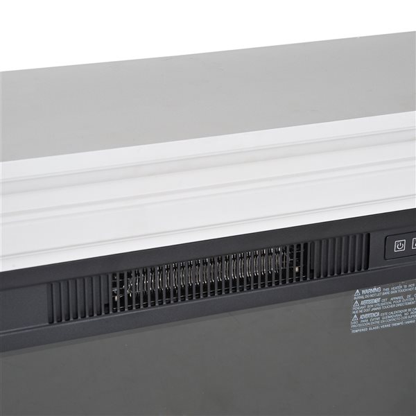 HOMCOM 31-in W White LED Freestanding Portable Electric Fireplace