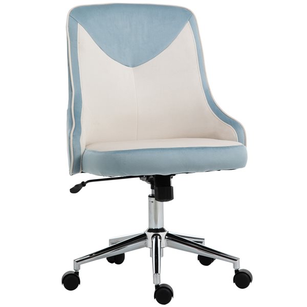 Chaise de bureau blanche contemporaine Monarch Specialties ergonomique et  pivotante à hauteur réglable