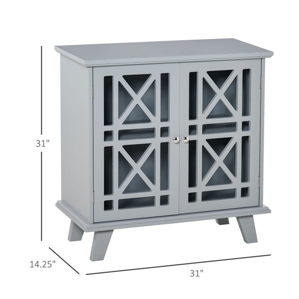 Buffet HomCom en bois composite gris de 30,91 po l.