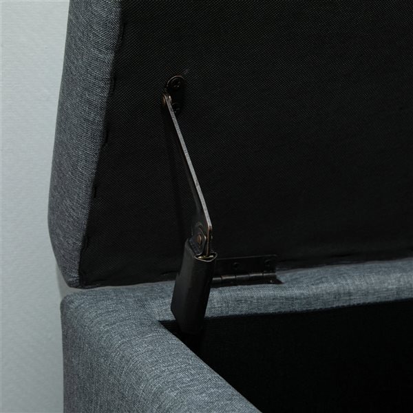 HOMCOM Modern Grey Storage Bench