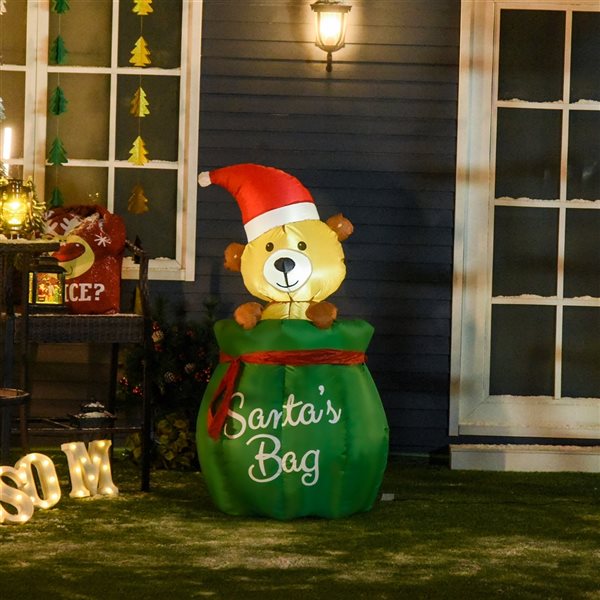 outdoor christmas teddy bear