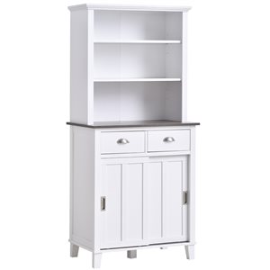 HomCom 29.92-in W Composite Wood Freestanding Kitchen Storage Cabinet