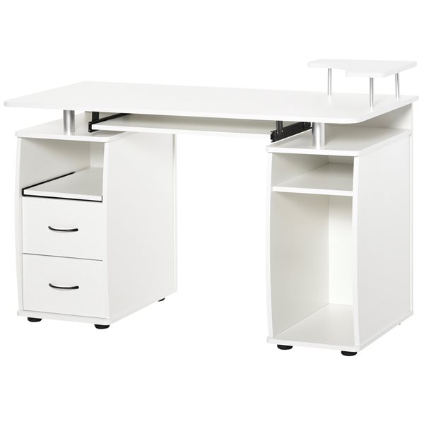 HomCom 47.24-in White Modern/Contemporary Computer Desk