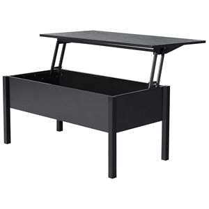 HomCom Black Composite Lift Top Coffee Table