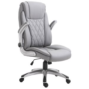 Vinsetto Light Grey Contemporary Adjustable Height Swivel Office Chair