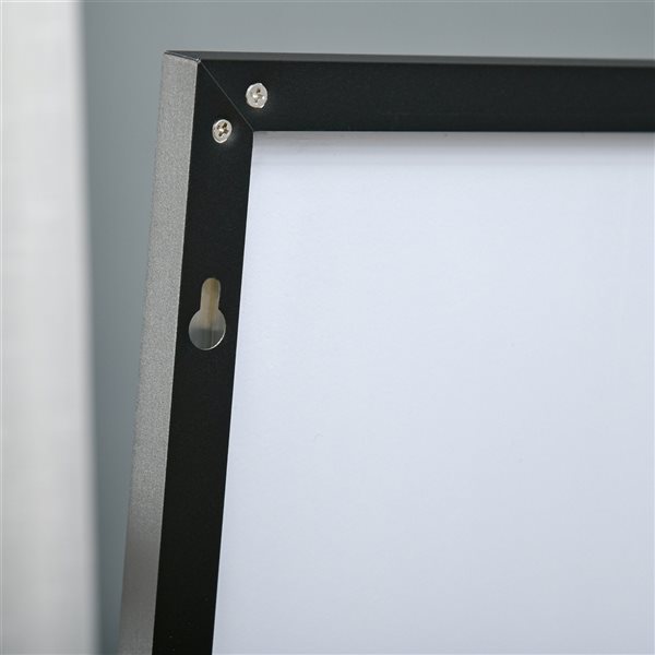 HomCom 20-in x 15-in Rectangle Framed Mirror with Adjustable Rod