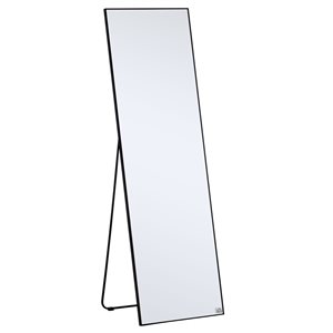 HomCom 20-in x 15-in Rectangle Framed Mirror with Adjustable Rod