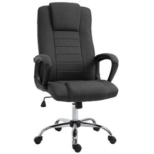 Vinsetto Charcoal Grey Contemporary Adjustable Height Swivel Office Chair